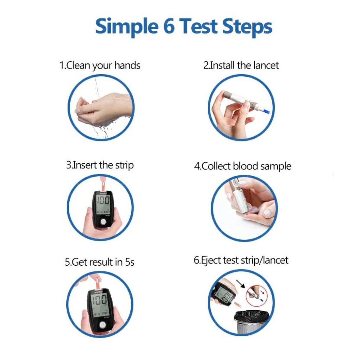 Miniatura 2 de Kit Glucómetro Tiras De Prueba y agujas